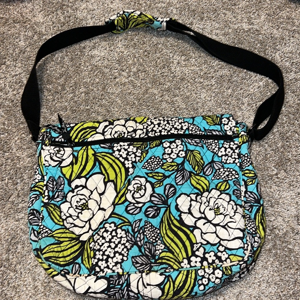 Vera Bradley Island Floral Messenger Bag Crossbody Shoulder Tote - Picture 3 of 10